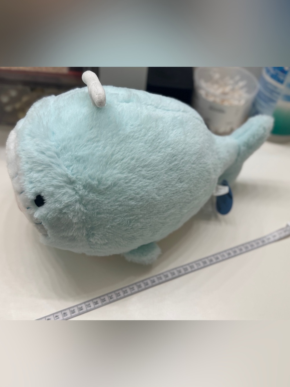 (New) Kawaii Blue Whale Plushie / Stuffed Sea toy with Tags (15" / 38cm) - Picture 5 of 7